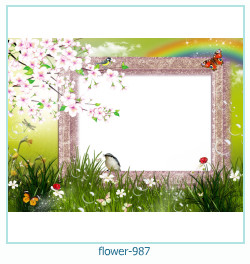 cadre photo fleur 987